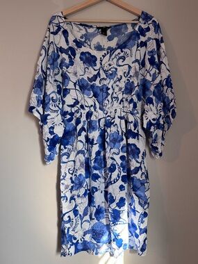 H&M Blue Floral Mini Dress size 14